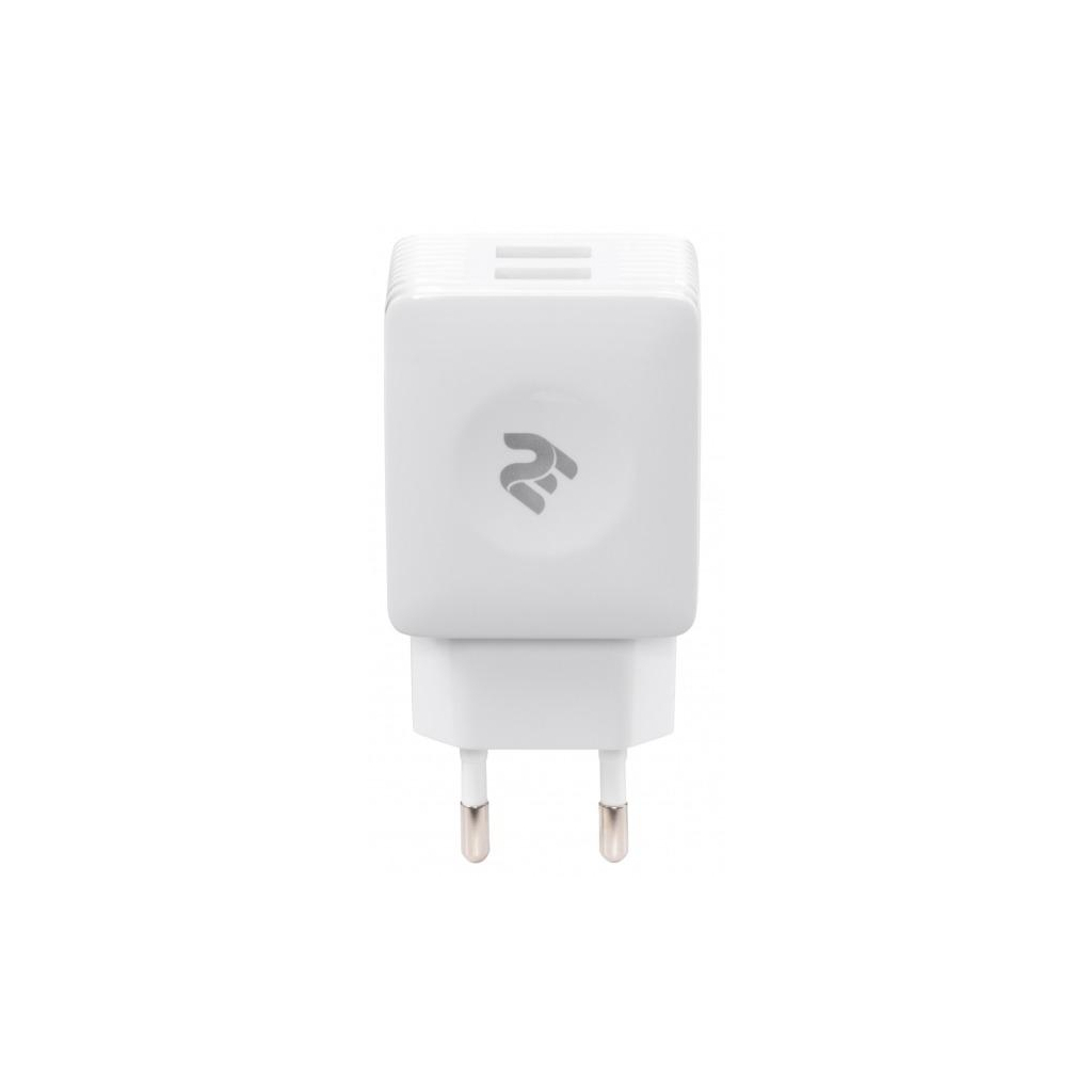 Зарядний пристрій 2E Wall for 2 USB - DC5.0V/4.2 A, white (2E-WC4USB-W)