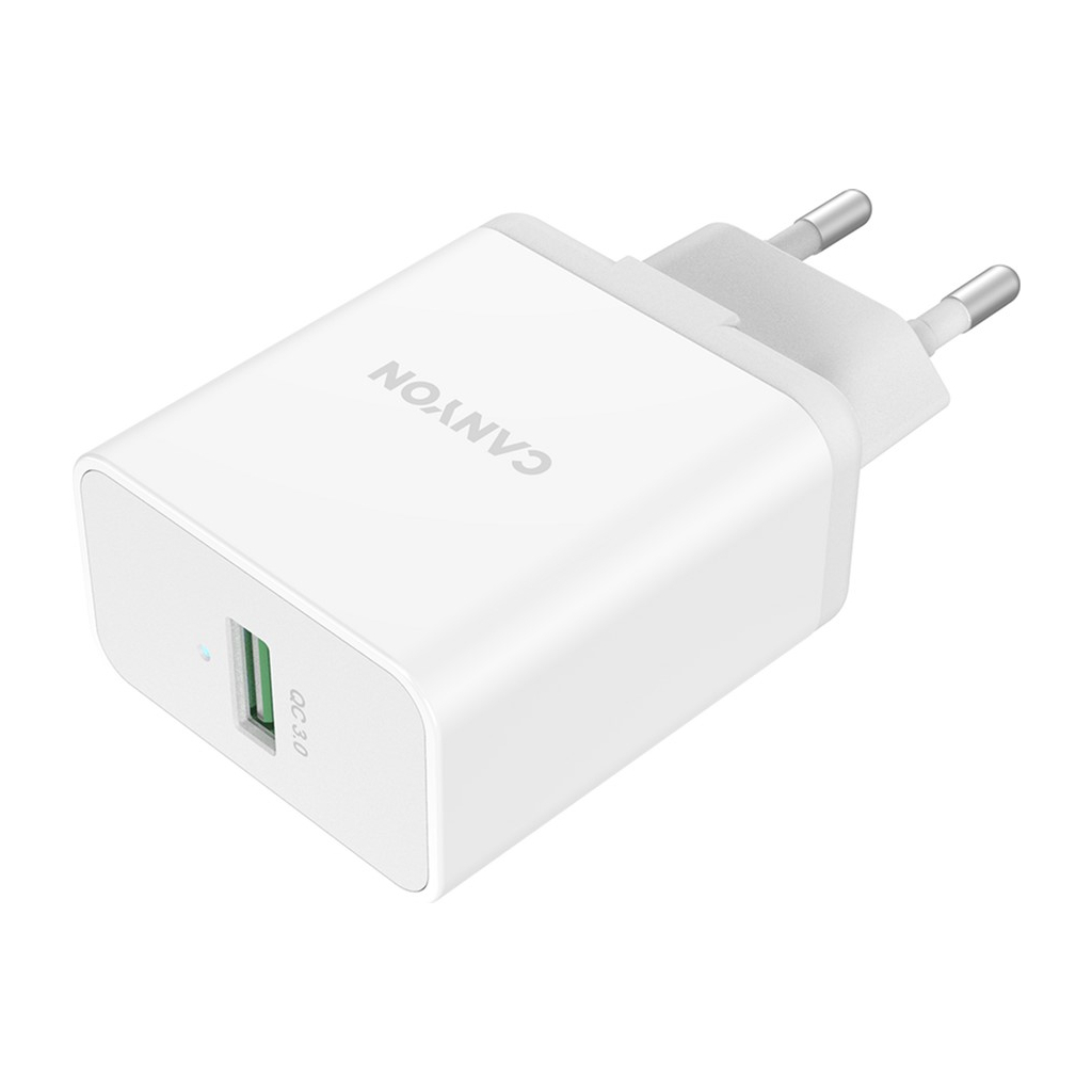 Зарядний пристрій Canyon QC3.0 36W WALL Charger (CNE-CHA36W01)