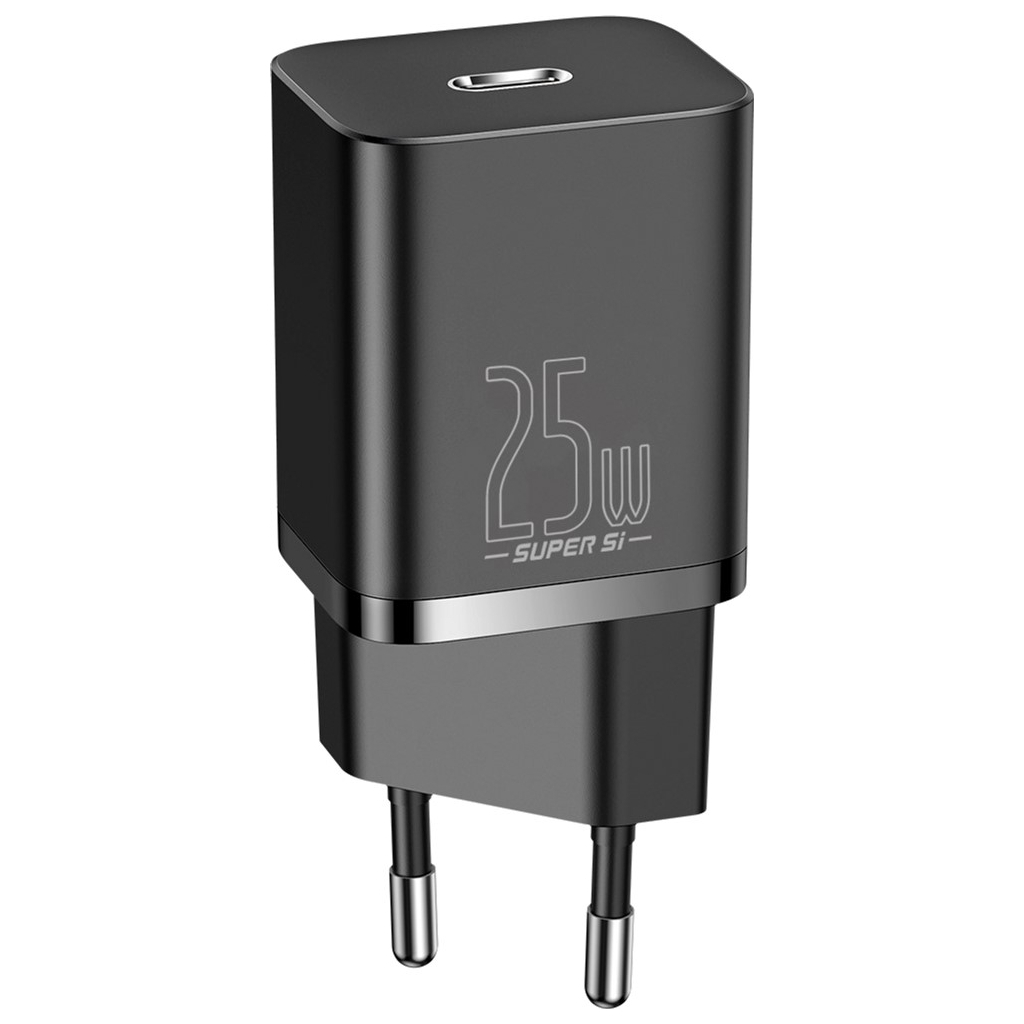 Зарядний пристрій Baseus 1xUSB 25W (USB-C) + Cable Type-C black (TZCCSUP-L01)