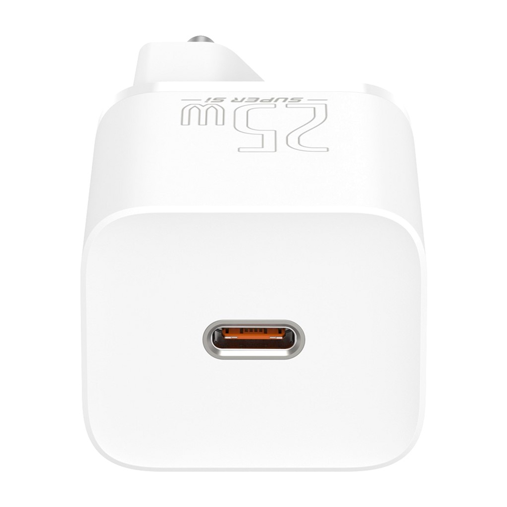 Зарядний пристрій Baseus 1xUSB 25W (USB-C) + Cable Type-C white (TZCCSUP-L02)