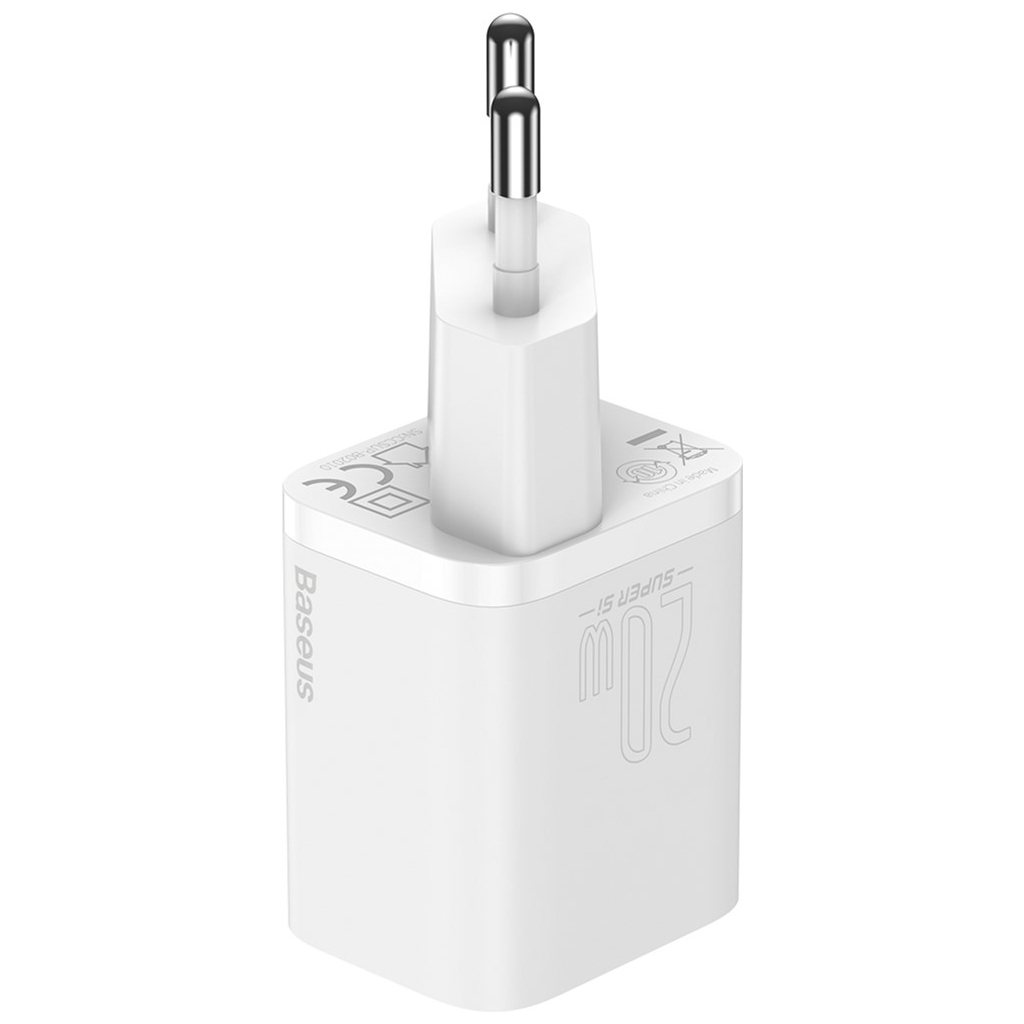 Зарядний пристрій Baseus Super Si Quick Charger 1C 20W EU White (CCSUP-B02)