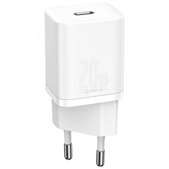 Зарядний пристрій Baseus Super Si Quick Charger 1C 20W EU White (CCSUP-B02)