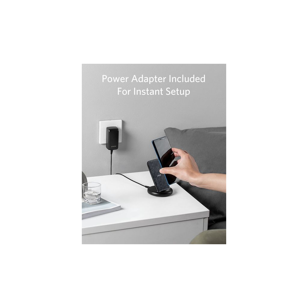 Зарядний пристрій Anker PowerWave II Stand 5/7.5/10/15W (Black+Gray) (B2529GF1)