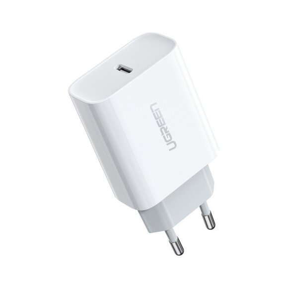 Зарядний пристрій Ugreen CD137 Type-C PD 20W Charger (White) (60450)