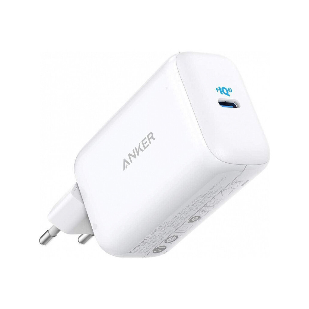 Зарядний пристрій Anker PowerPort III 65W Pod PPS+GaN (White) (A2712H21)