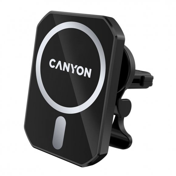 Універсальний автотримач Canyon Magnetic car holder and wireless charger, C-15-01, 15W (CNE-CCA15B01)