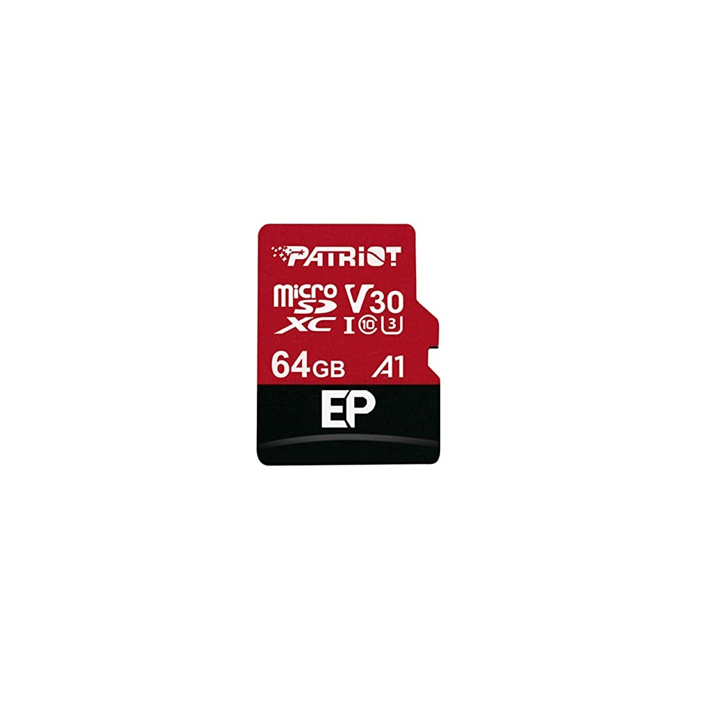 Карта пам'яті Patriot 64GB microSD class 10 UHS-I U3 V30 A1 (PEF64GEP31MCX)