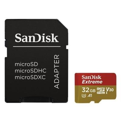 Карта пам'яті SanDisk 32GB microSDHC V30 A1 UHS-I U3 4K Extreme (SDSQXAF-032G-GN6MA)