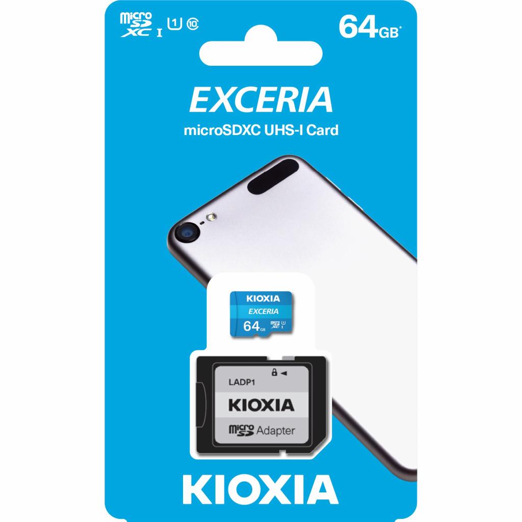 Карта пам'яті Kioxia 64GB microSDXC class 10 UHS-I Exceria (LMEX1L064GG2)