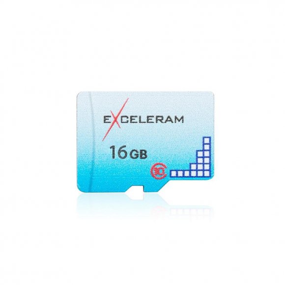 Карта пам'яті eXceleram 16GB microSD class 10 Color series (EMSD0003)