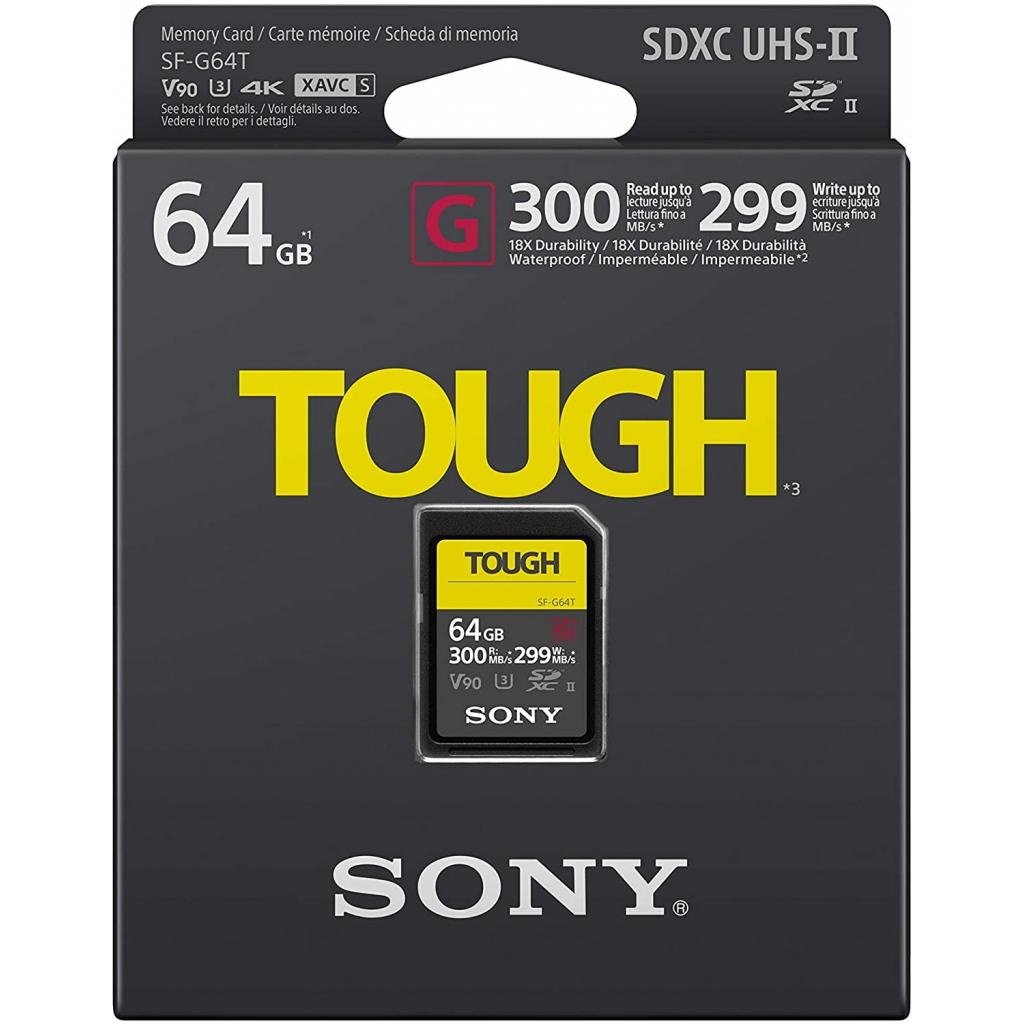 Карта пам'яті Sony 64GB SDXC class 10 UHS-II U3 V90 Tough (SF64TG)