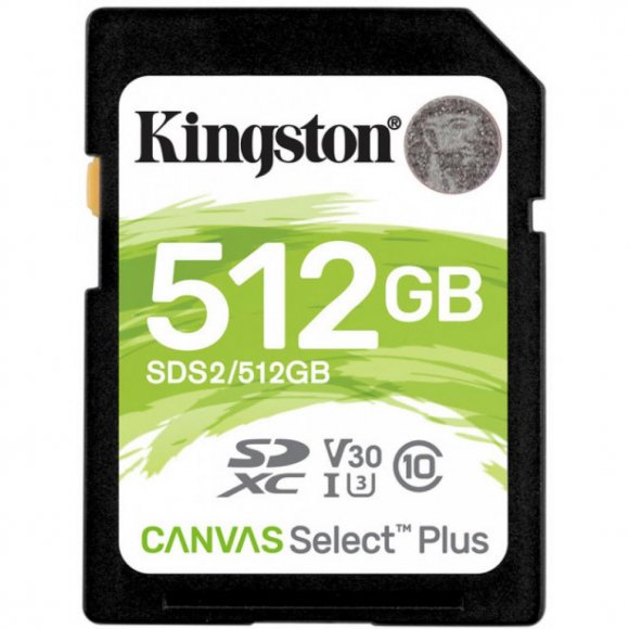 Карта пам'яті Kingston 512GB SDXC class 10 UHS-I U3 Canvas Select Plus (SDS2/512GB)