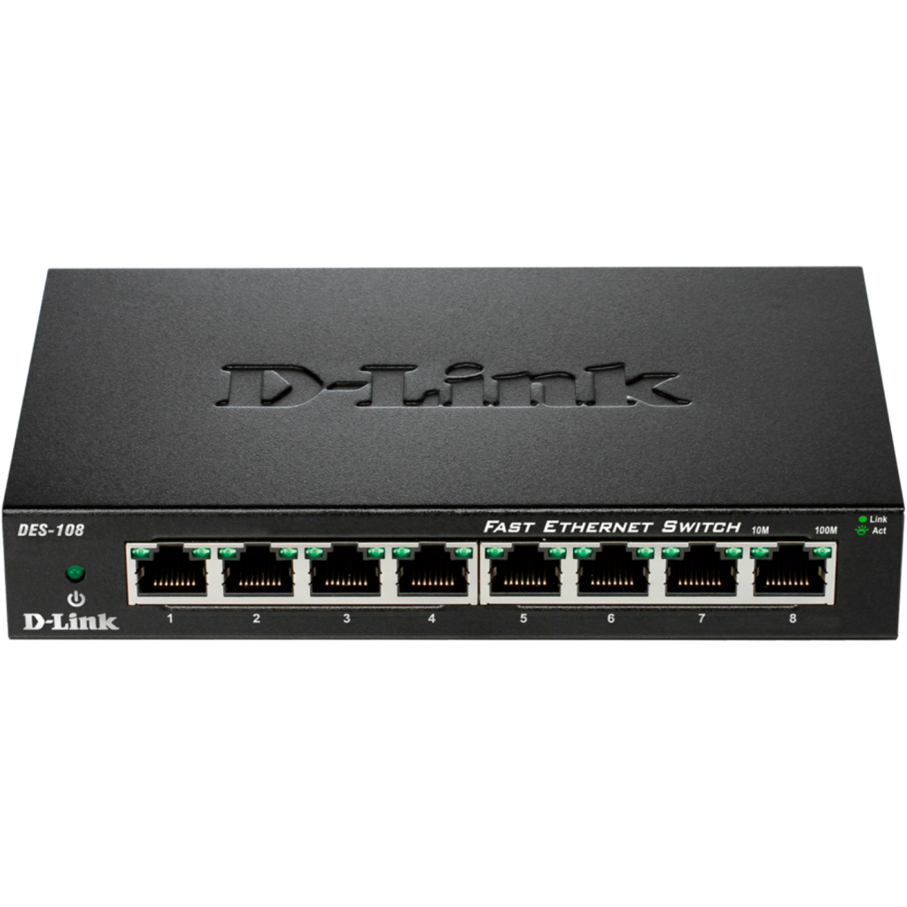 Комутатор мережевий D-Link DES-108/E