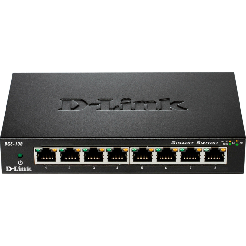 Комутатор мережевий D-Link DGS-108/E