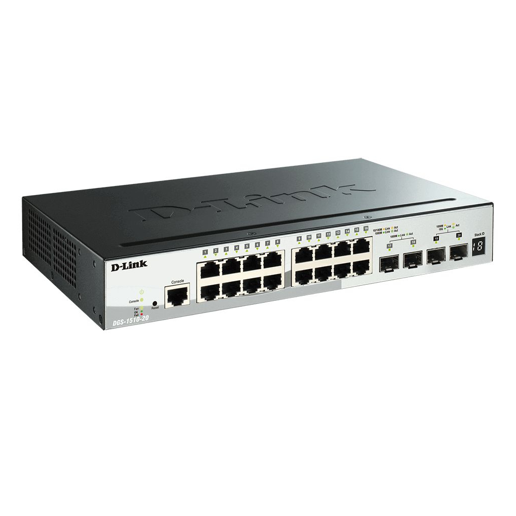 Комутатор мережевий D-Link DGS-1510-20/E