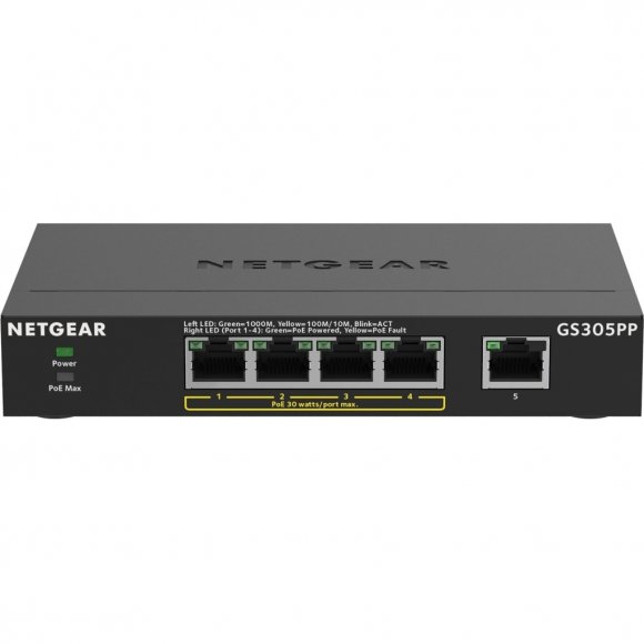 Комутатор мережевий Netgear GS305PP-100PES