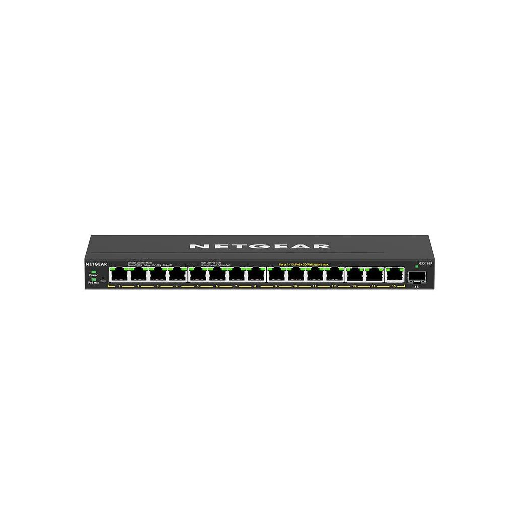 Комутатор мережевий Netgear GS316EP-100PES