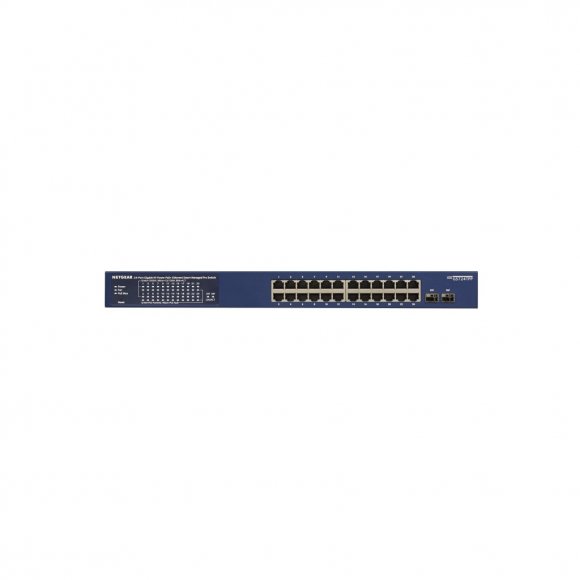 Комутатор мережевий Netgear GS724TPP 24x1GE PoE+(380W), 2xSFP, керований (GS724TPP-100EUS)