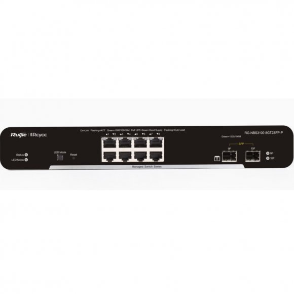 Комутатор мережевий Ruijie Networks RG-NBS3100-8GT2SFP-P