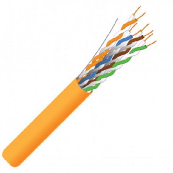 Кабель мережевий FinMark FTP 305м, CAT5e 4P 24AWG LSZH Orange Pull Box (262042)