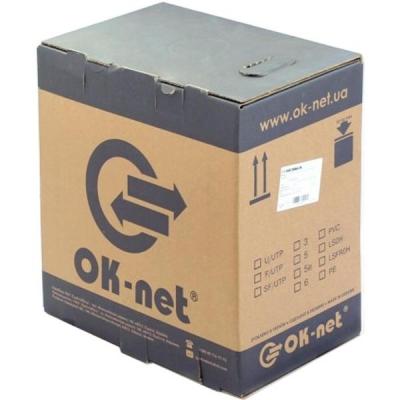 Кабель мережевий OK-Net FTP cat.6 305м (F/UTP-cat.6) (КПВЭ-ВП (250) 4х2х0,54)