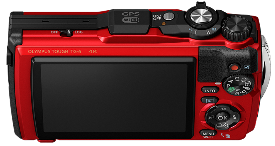 Цифрова камера Olympus TG-6 Red (Waterproof - 15m; GPS; 4K; Wi-Fi)