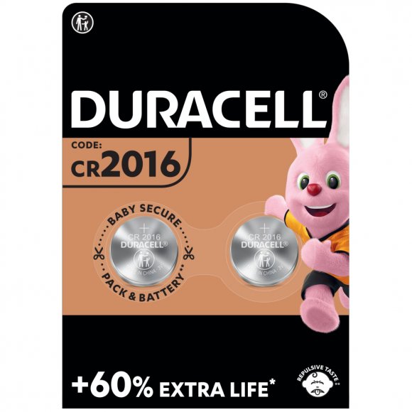 Батарейка Duracell CR 2016 / DL 2016 * 2 (5007667/5010969/5014810)