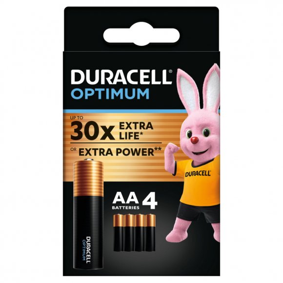 Батарейка Duracell Optimum AA лужні 4 шт. в упаковці (5015595)