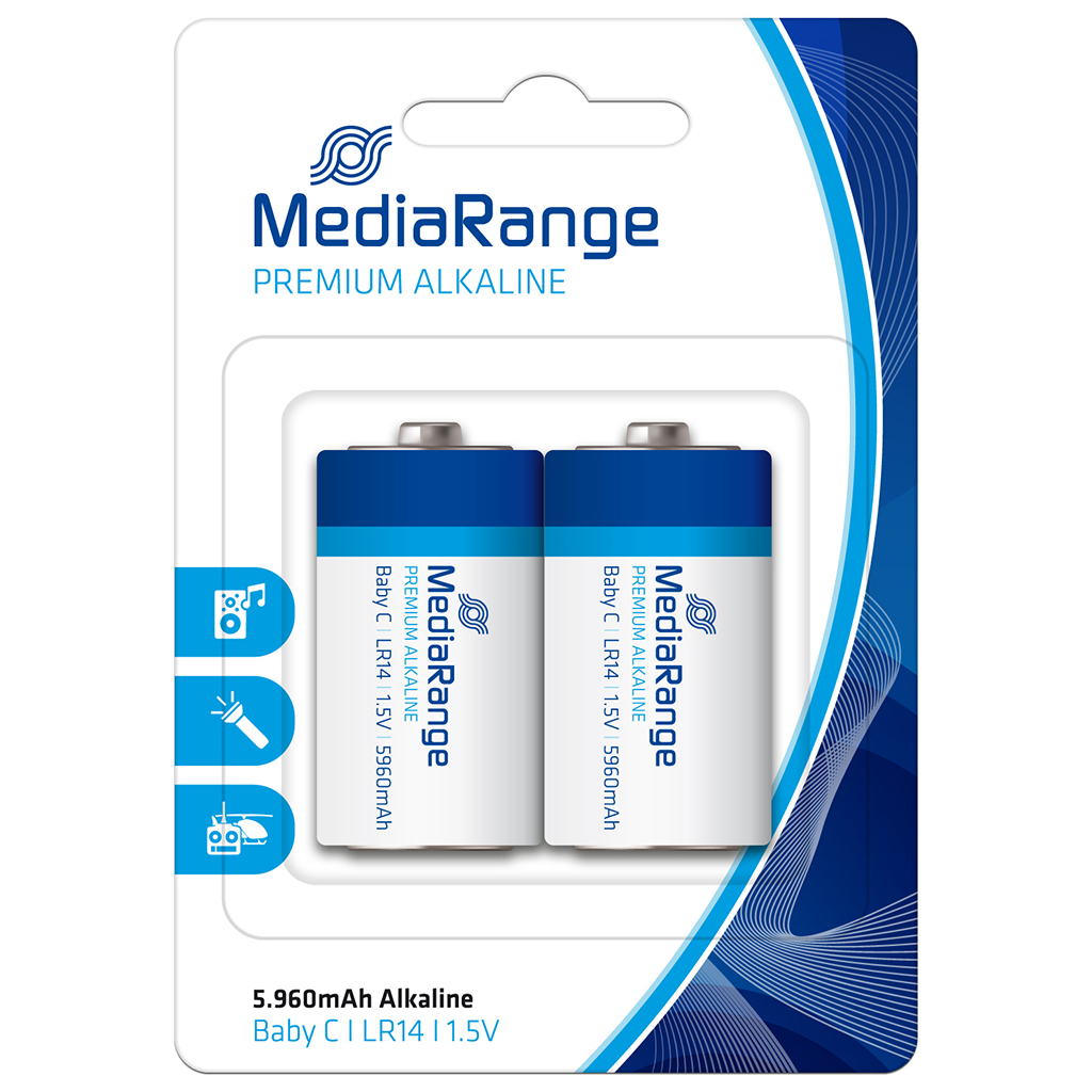 Батарейка Mediarange C LR14 1.5V Premium Alkaline, Baby, Pack 2 (MRBAT108)