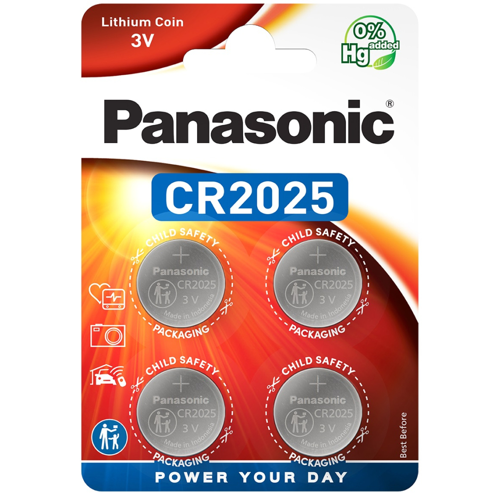 Батарейка Panasonic CR 2025 Lithium * 4 (CR-2025EL/4B)