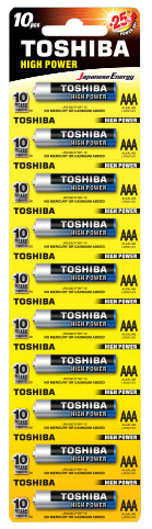 Батарейка Toshiba LR03 HP Alkaline BP 1X10