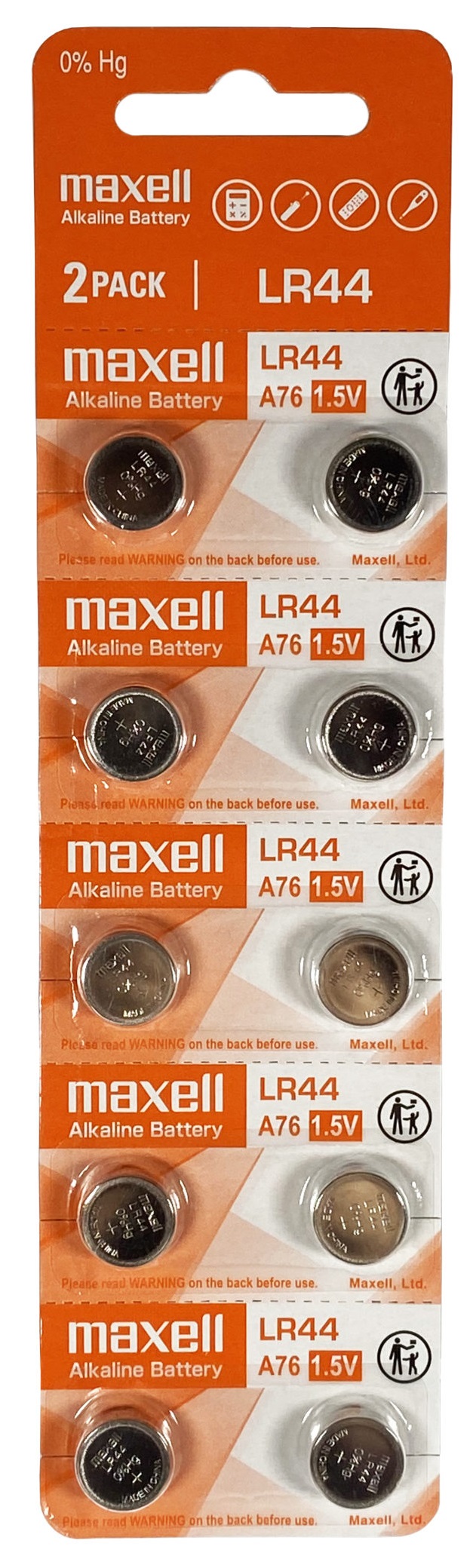 Батарейка Maxell LR44/AG13 10PK (5X2) BLISTER