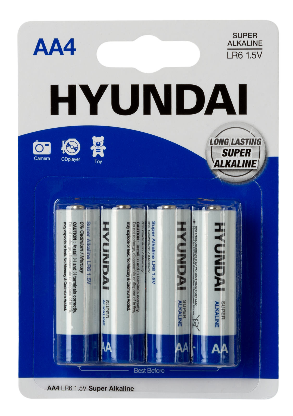 Батарейка Hyundai LR6 AA BL4 Alkaline