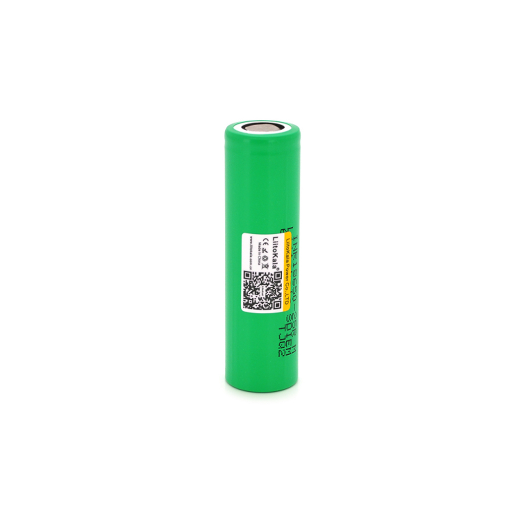 Акумулятор 18650 Li-Ion 2500mah (2450-2650mah), 3.7V (2.75-4.2V), green, PVC BOX Liitokala (Lii-25R)