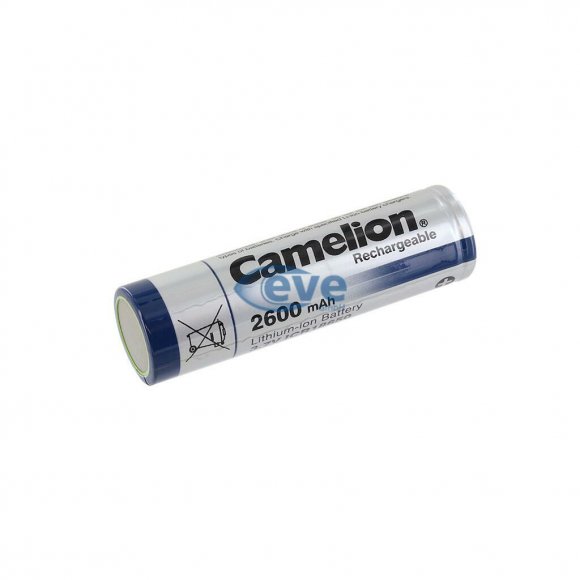 Акумулятор 18650 Li-Ion ICR18650 FlatTop Bulk, 2600mAh, 3.7V Camelion (ICR18650F-26)