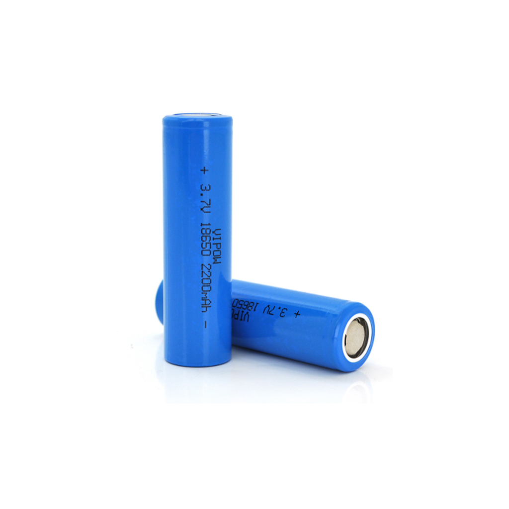 Акумулятор 18650 Li-Ion ICR18650 FlatTop, 2200mAh, 3.7V, Blue Vipow (ICR18650-2200mAhFT)