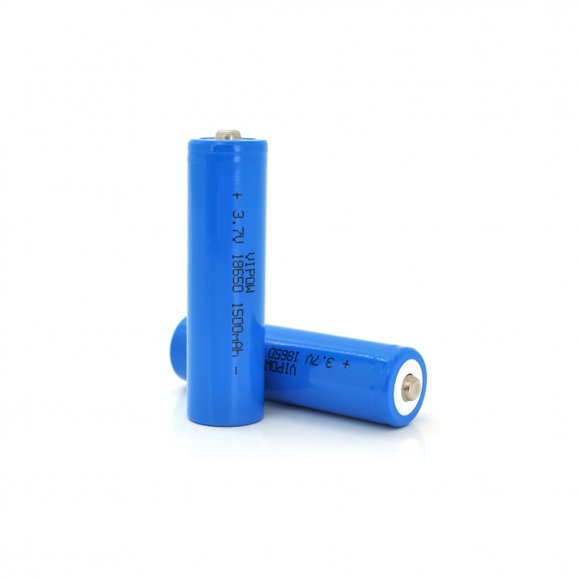 Акумулятор 18650 Li-Ion ICR18650 TipTop, 1500mAh, 3.7V, Blue Vipow (ICR18650-1500mAhTT)