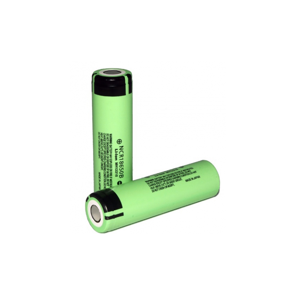 Акумулятор 18650 Li-Ion NCR18650B TipTop Protected, 3400mAh, 6.8A, 4.2/3.6/2.5V, green Panasonic (NCR18650B-P)