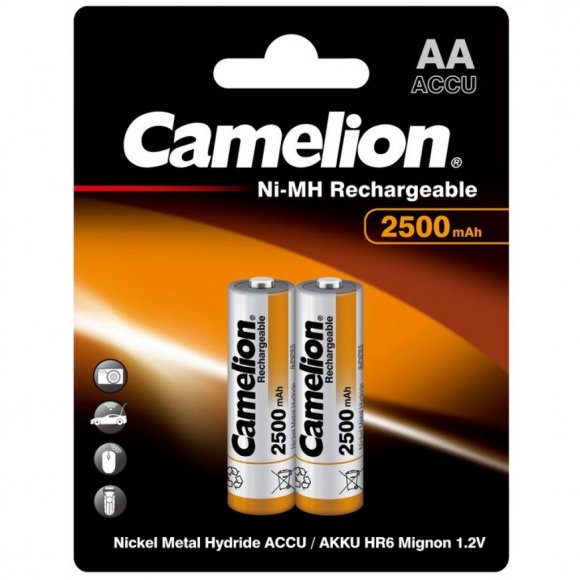 Акумулятор Camelion AA 2500mAh Ni-MH * 2 R6-2BL (NH-AA2500BP2)