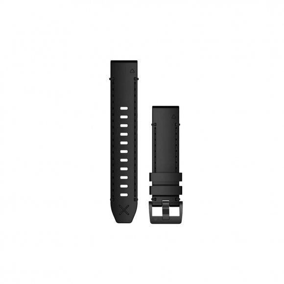 Ремінець до смарт-годинника Garmin MARQ, QuickFit 22m, Black Leather Strap (010-12738-19)