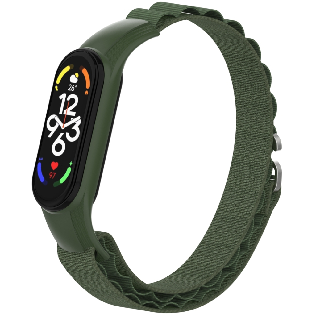 Ремінець до фітнес браслета Armorstandart AlpinaStyle Band для Xiaomi Mi Band 7/6/5/4 Green (ARM64988)