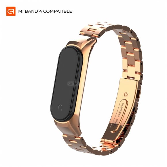 Ремінець до фітнес браслета Armorstandart Metal Band 4303 для Xiaomi Mi Band 4/3 Rose Gold (ARM55915)