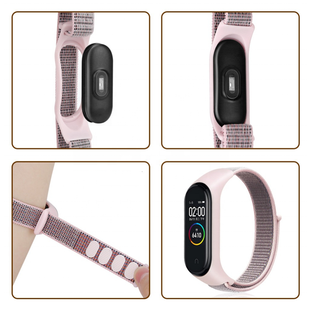 Ремінець до фітнес браслета BeCover Nylon Style для Xiaomi Mi Smart Band 7 Lime-Gray (707664)