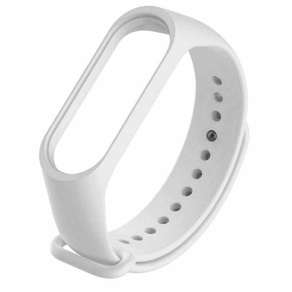 Ремінець до фітнес браслета BeCover Silicone для Xiaomi Mi Band 3/4 White (704650)