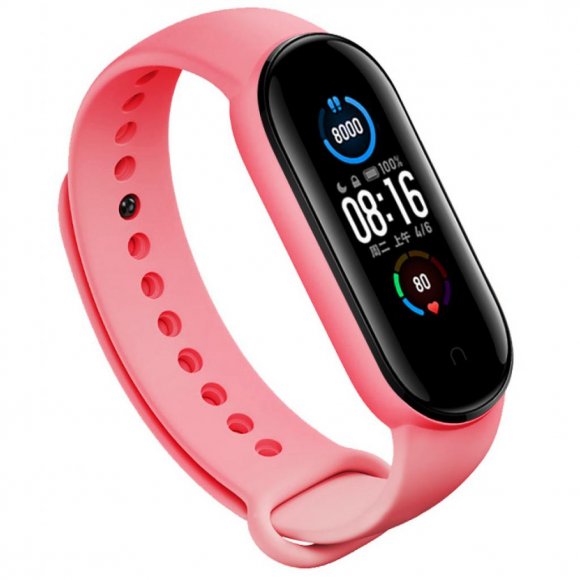 Ремінець до фітнес браслета BeCover Silicone для Xiaomi Mi Smart Band 5 Pink (705069)