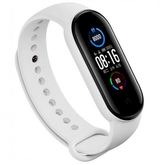 Ремінець до фітнес браслета BeCover Silicone для Xiaomi Mi Smart Band 5 White (705072)