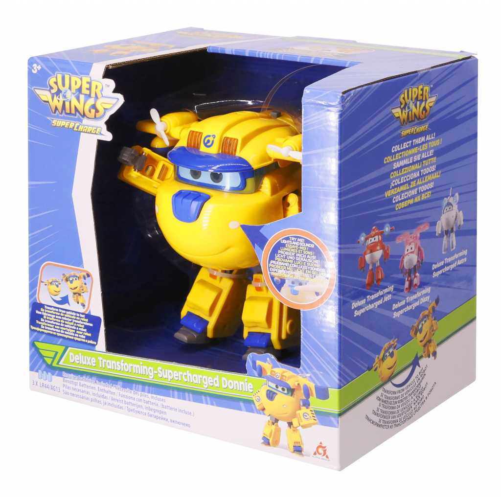 Трансформер Super Wings Supercharge Lights&Sounds Donnie, Донні, світло, звук (EU740432)