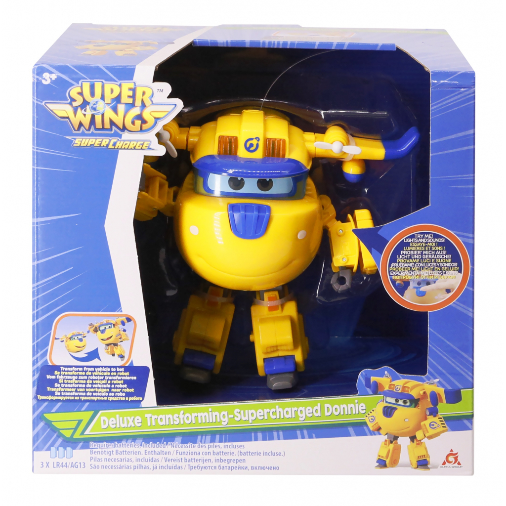 Трансформер Super Wings Supercharge Lights&Sounds Donnie, Донні, світло, звук (EU740432)