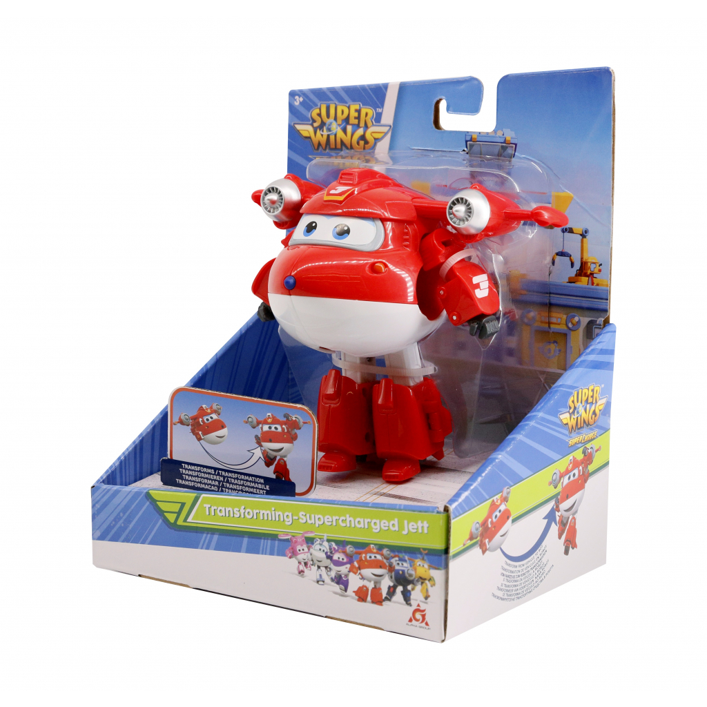 Трансформер Super Wings Transforming-Supercharge Jett, Джетт (EU740283)