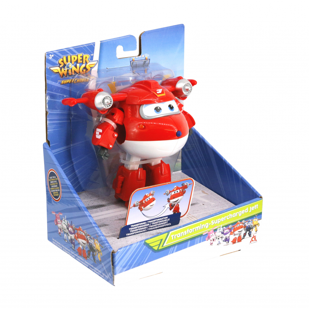 Трансформер Super Wings Transforming-Supercharge Jett, Джетт (EU740283)